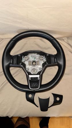 Genuine Tesla Model 3 OEM Steering Wheel + Trim — 2017-2023 Fitment