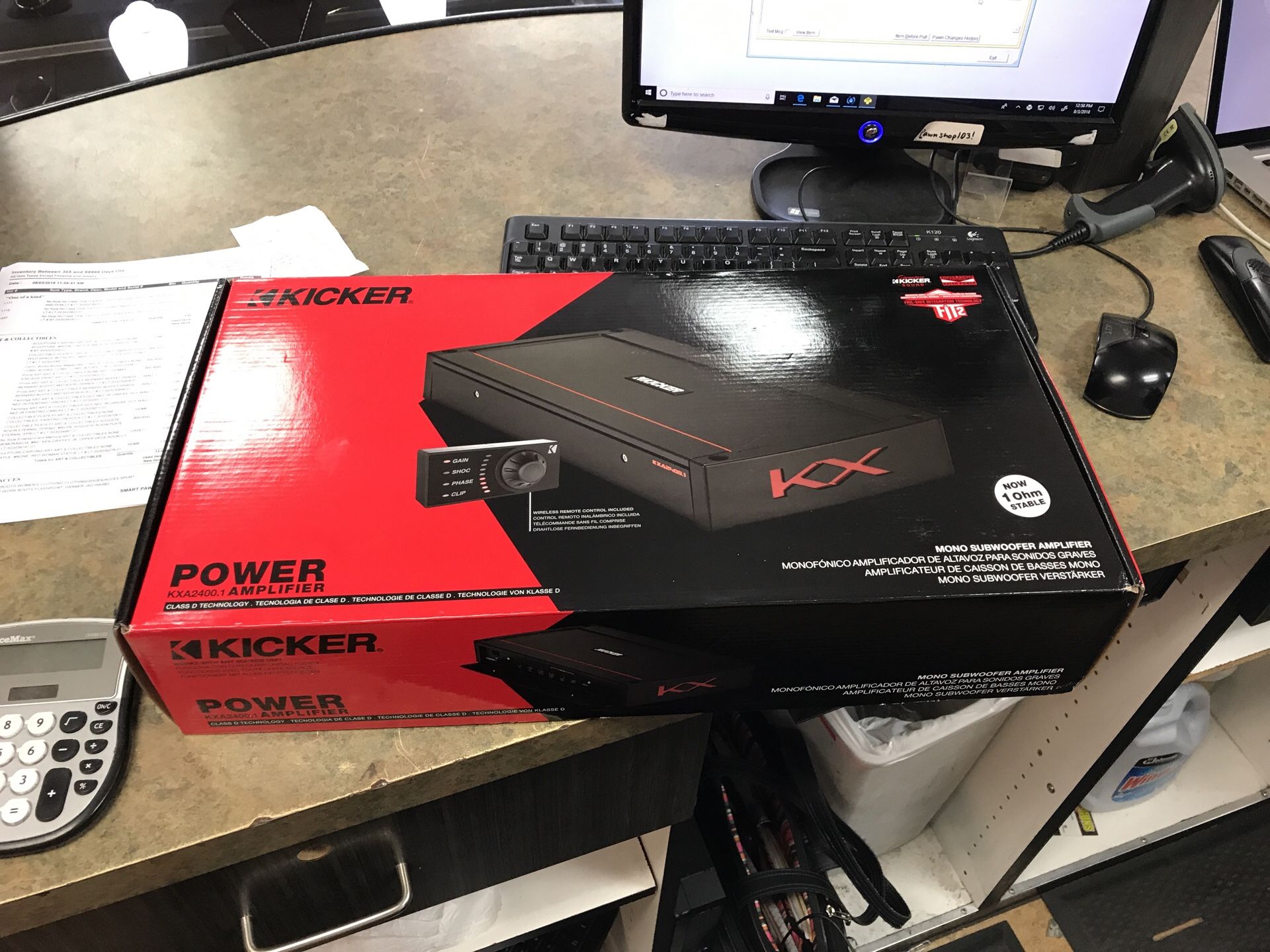 Kicker power KXA2400.1 Amp in box