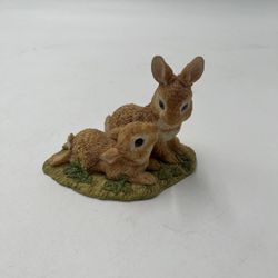 Vintage 1989 Nature’s Friends Bunny Rabbits Figurine Summit Collection 