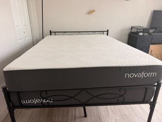 2 Memory Gel Novaform Mattress and Metal Bed Frame (FULL) Size