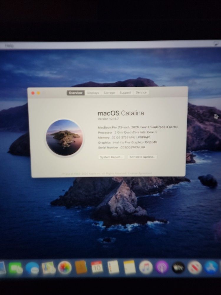 MacBook Pro 32gb 1tb 2020 i5