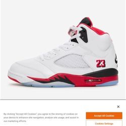 Fire  Red 5s With The Black Tongue