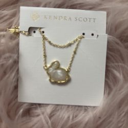 Kendra Scott, bunny and gold necklace