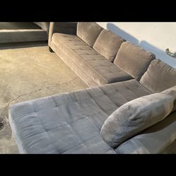 Beautiful Gray, Two Piece L Shape Sectional By Jonathan Louise Furniture