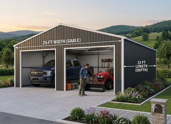 25'x33' metal garage shop shed building BNIB