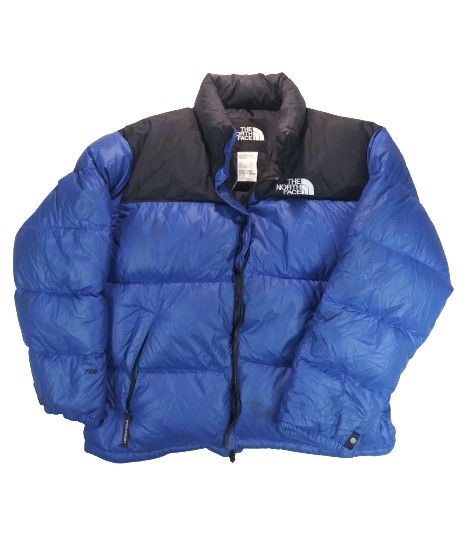 Vintage The North Face 700 Down Nuptse Puffer Jacket Blue & Black Men's X-Large