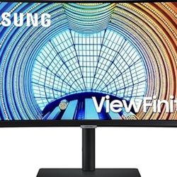 SAMSUNG 34” ViewFinity S6 Series 4K UHD High Resolution Monitor, IPS Panel, 100Hz, HDR 10, Height Adjustable Stand, LS34A650UBNXGO, Black