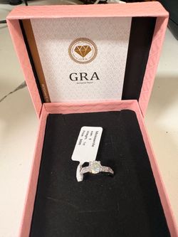 GRA Certified 1ct Moissanite Ring Size 8