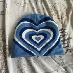 Blue & White Beanie