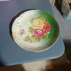 Rose Decor Platter,no Chips Or Cracks, Was Grandma's. 