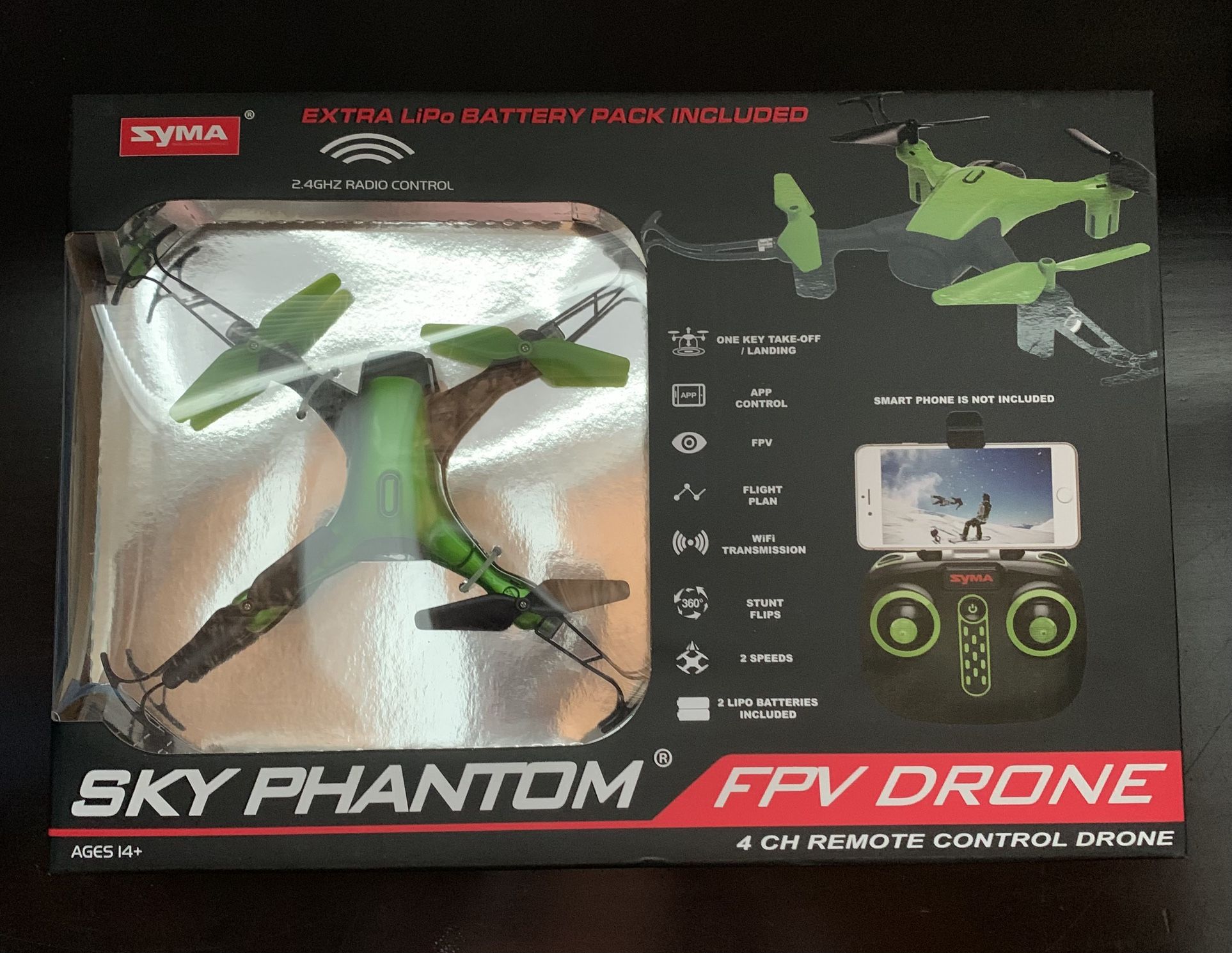 Syma Sky Phantom FPV Drone 4 CH Remote Control Drone, Green