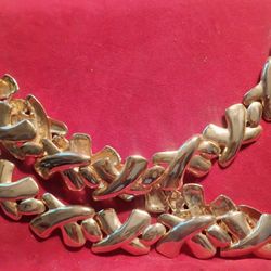 Gold Tone X Link Belt 