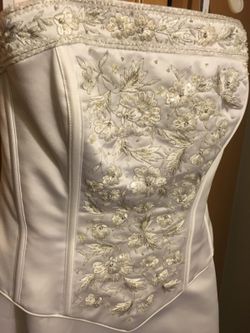 Alfred Angelo white Satin wedding dress