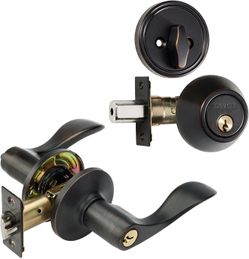 Dynasty Hardware Heritage Lever & Deadbolt Combo Set - Venetian Bronze