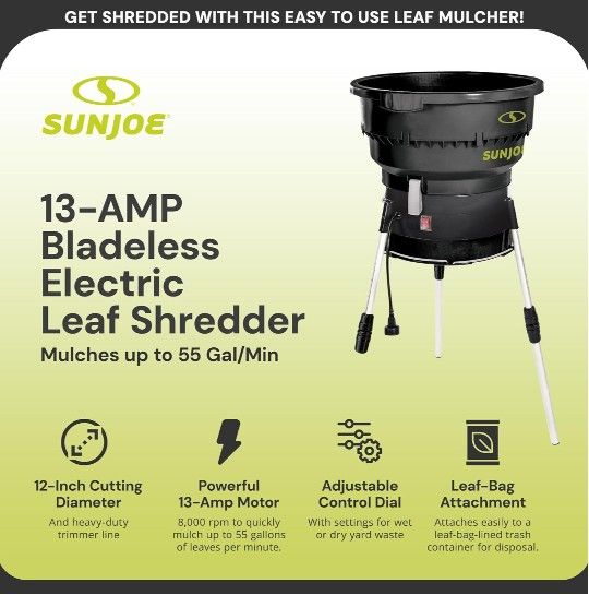 SunJoe Bladeless Leaf Shredder 