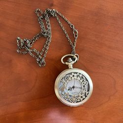 Vintage-Style Pocket Watch Necklace