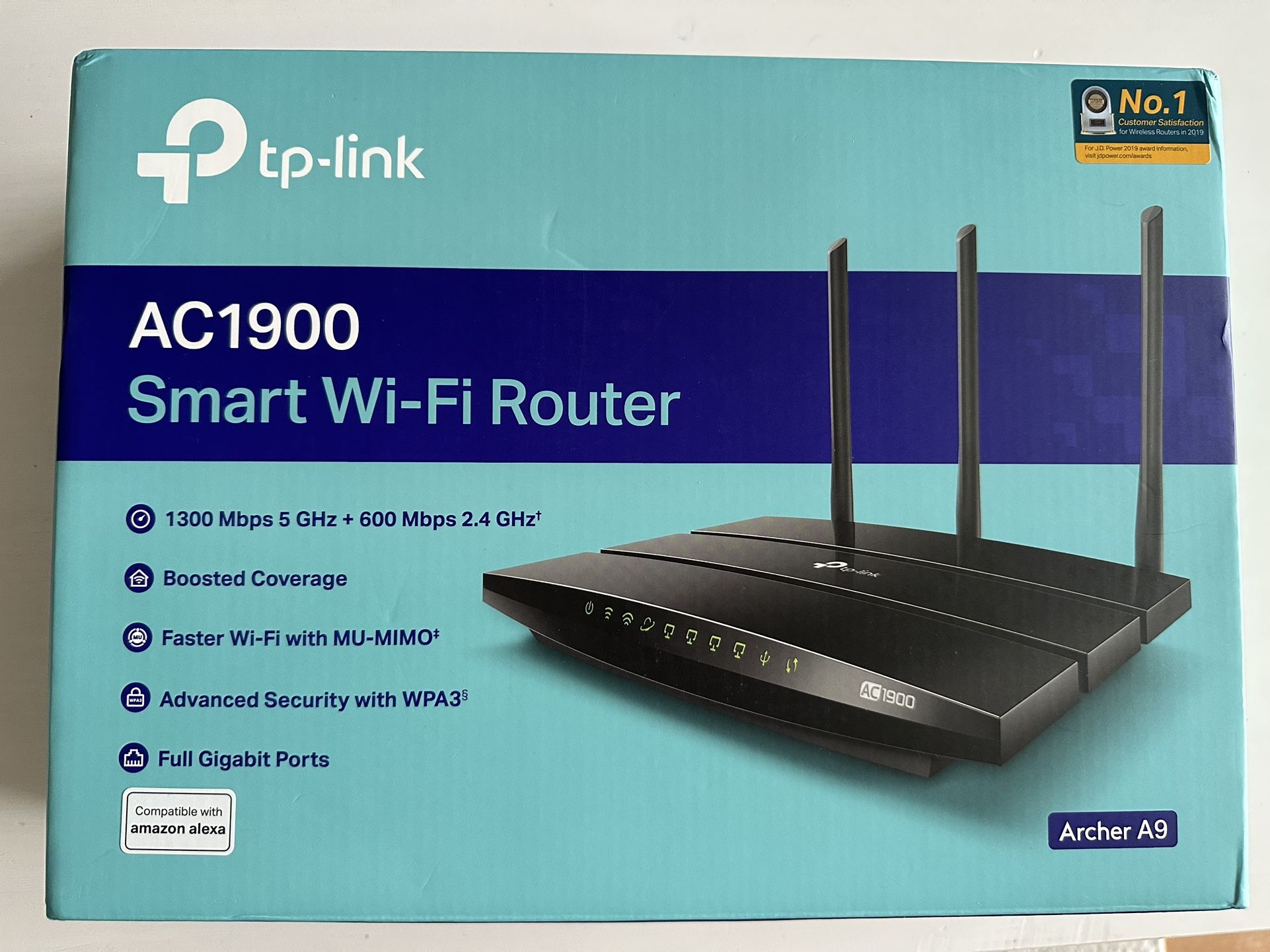 TP-Link AC1900 Smart WiFi Router (Archer A9) - High Speed MU- MIMO Router, Gigabit, VPN Server