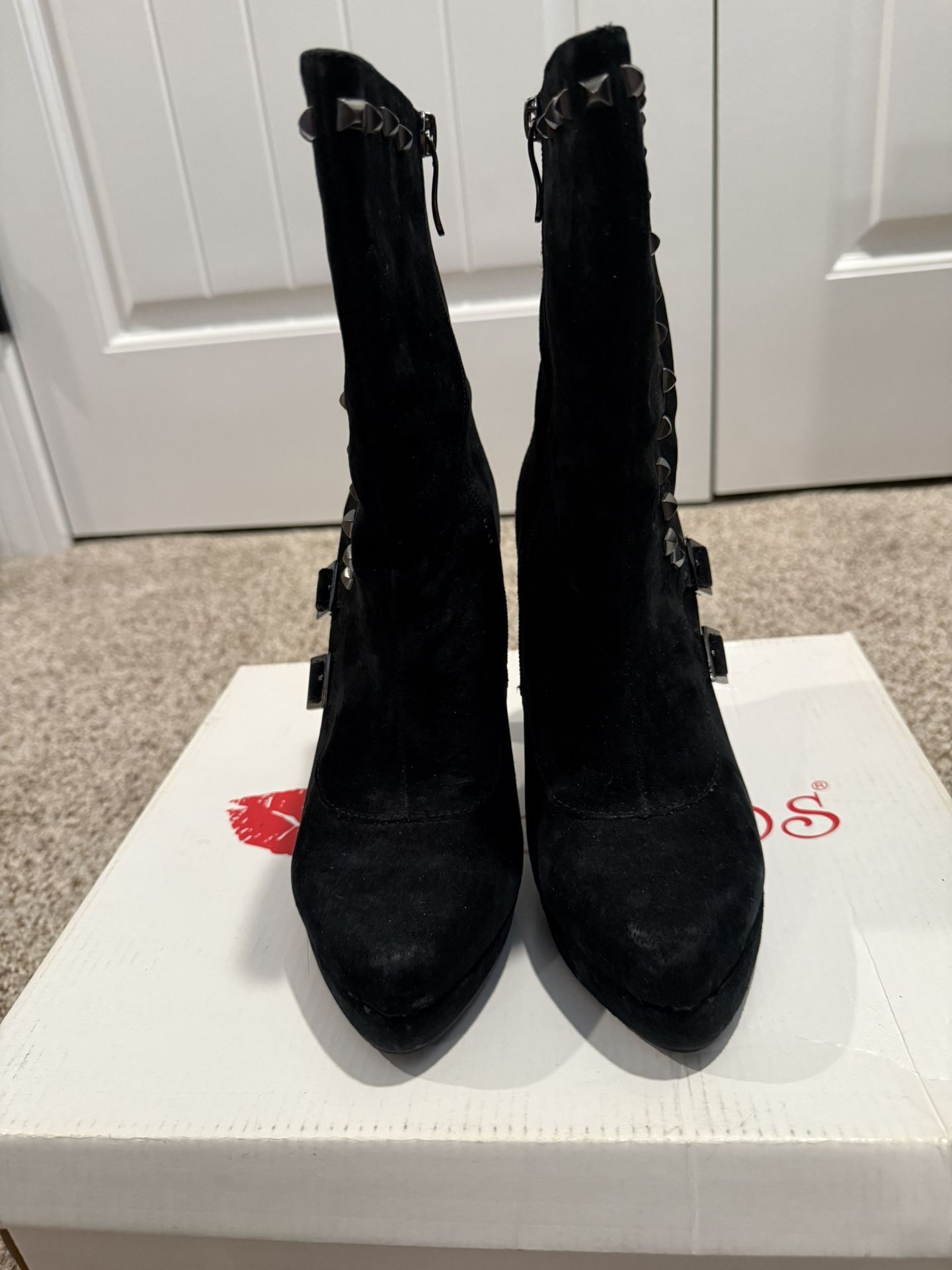 Suede High Heel Boots