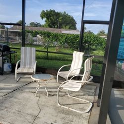 3 Chairs And Mini Table. Make An Offer