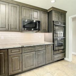 Kitchen Cabinets and GE Double Oven For Sale