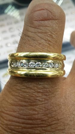 14k Gold Ring 13.6 grams .50 ct Diamonds