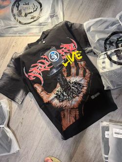 New Hellstar graphic t-shirts in black cotton. S m l xl