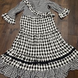 Womans Black And White Dress Size Medium Handmade #11