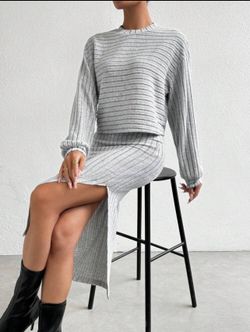 RIB- KNIT Skirt & Shirt Set *NEW*