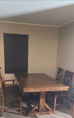 Dining table and chairs