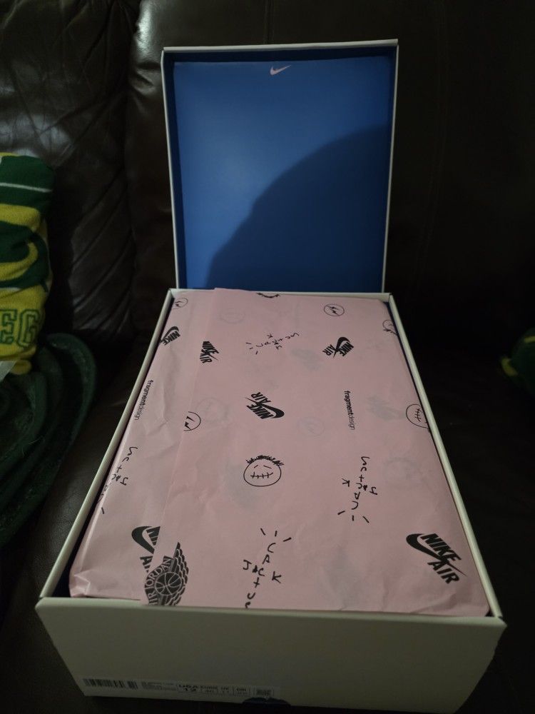 Travis Scott X Fragment X Jordan 1 Low OG SP Sail Military Blue