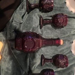 Extra set cape cod decanter and mini goblets