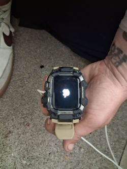 Apple series 6 watch with g shock case and band