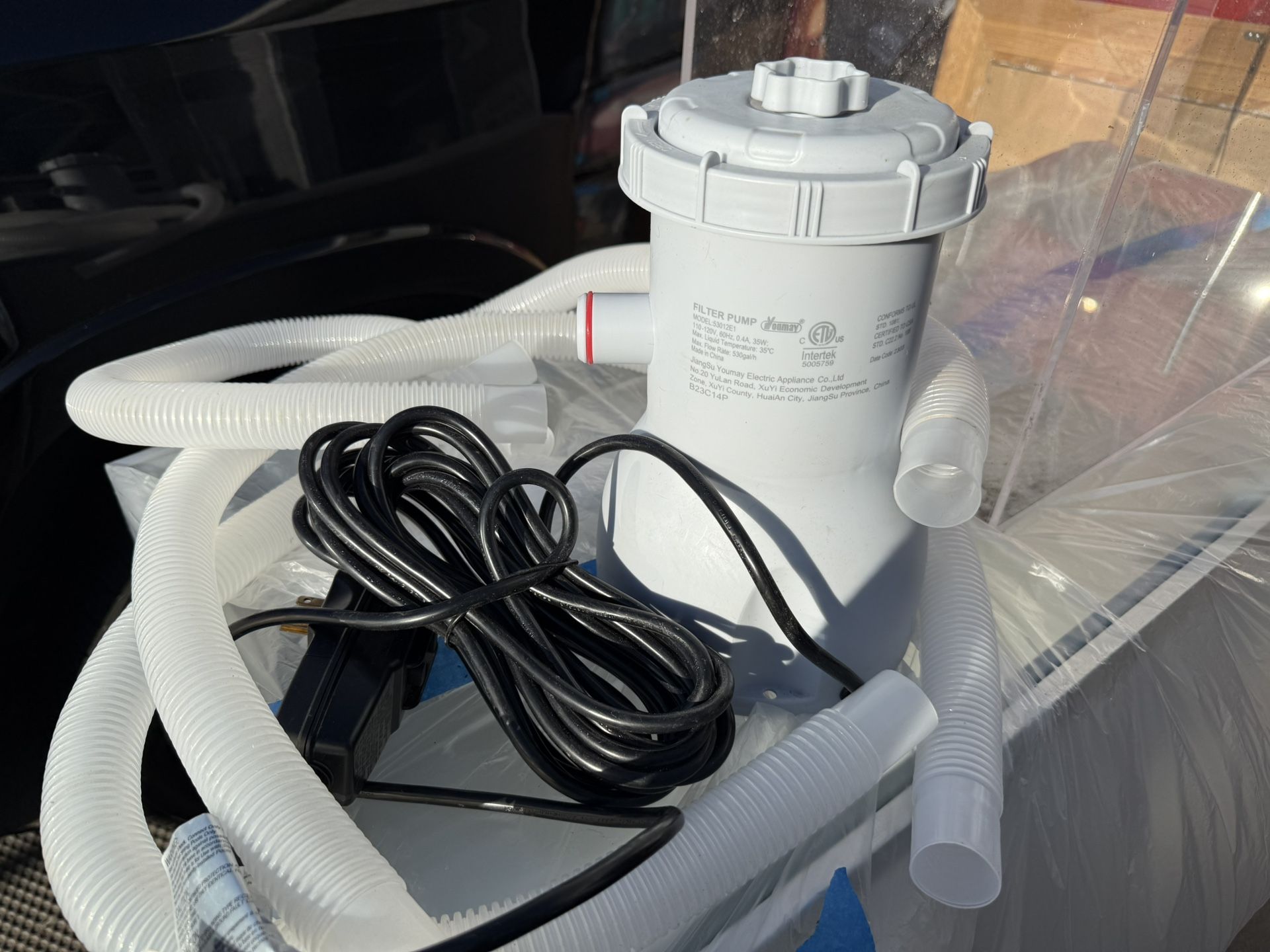 530 Gallons Per Hour Above Ground Pool Pump With Filter
