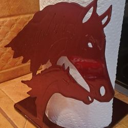 Cowboy Western Horse Paper towel  Holder Western Kitchen Bathroom Decor