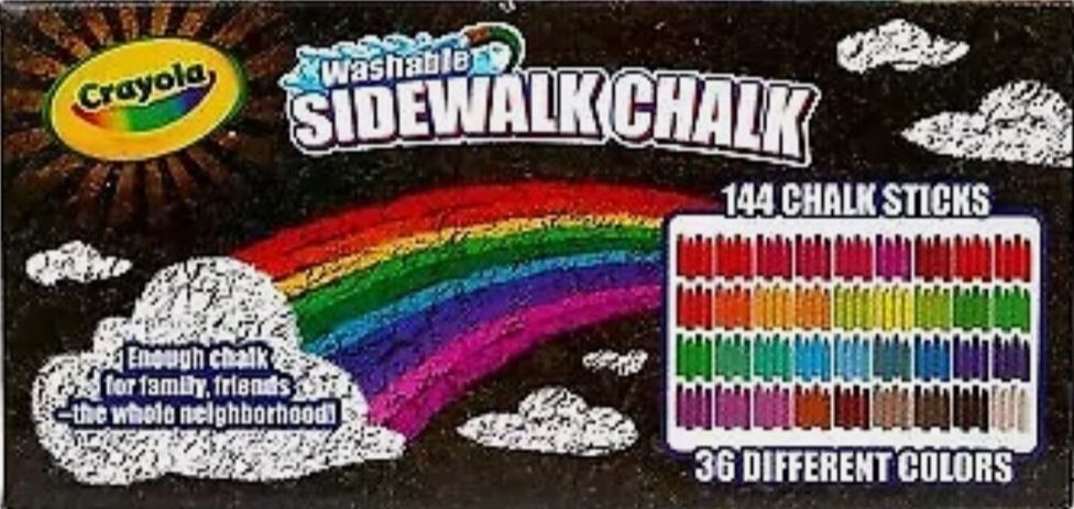 Crayola 144ct Washable Sidewalk Chalk