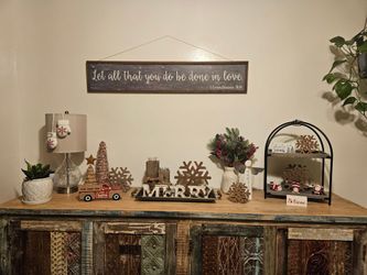 Rustic Multi color Solid Wood Credenza
