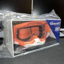100% RACECRAFT 2 Goggles Coral - Clear Lens