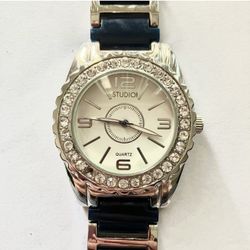 Studio Silver and Navy Blue Watch