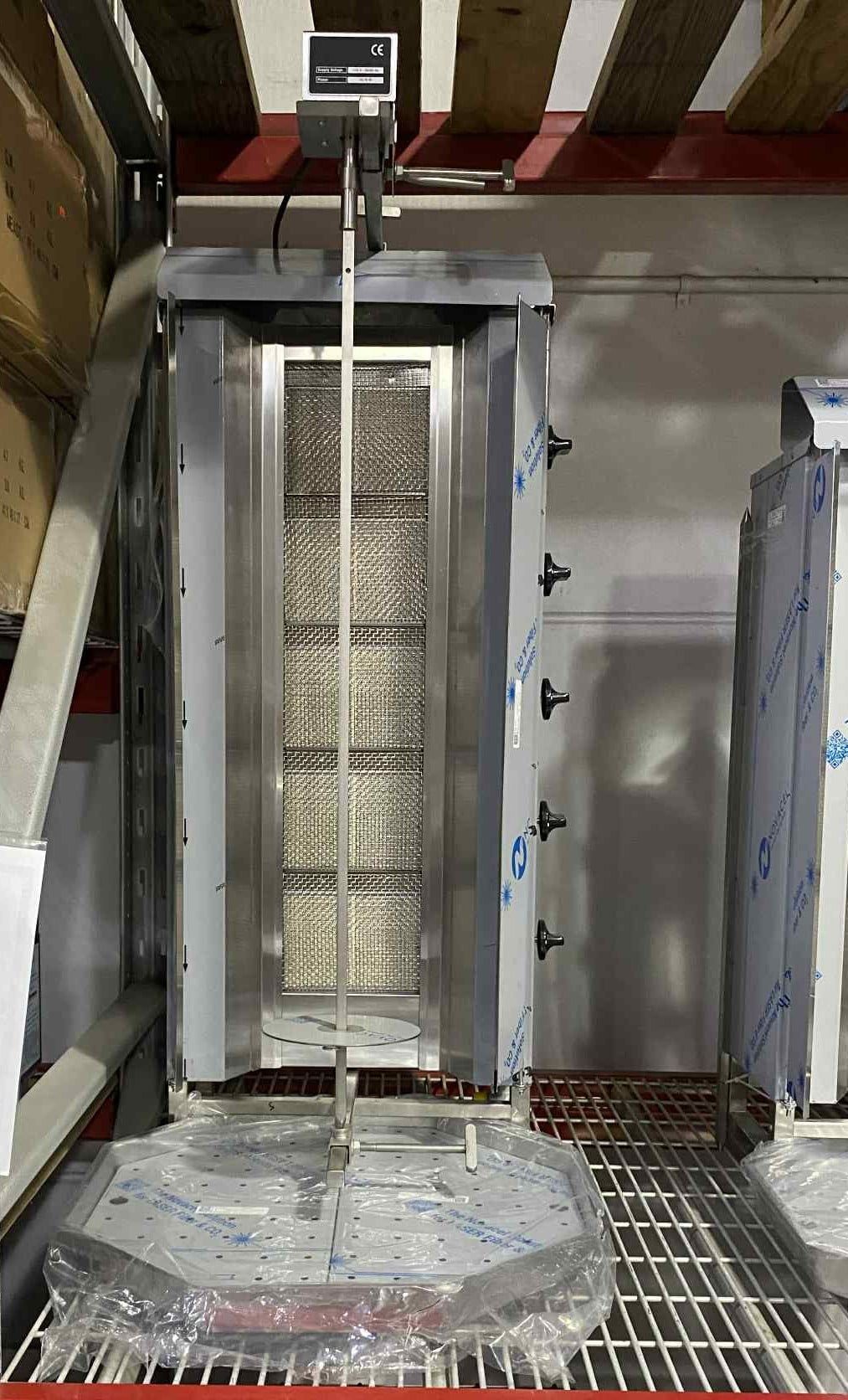 Commercial 5-Burner Al-Pastor, Shawarma broiler, Gyro Machine. Nat gas.