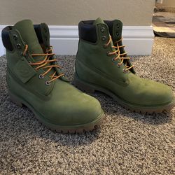 Green Timberland Boots