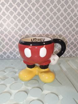 Authentic Disney Parks Mickey Mouse Pants Ceramic Coffee Mug Cup