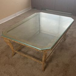 Iron Glass Coffee Table 