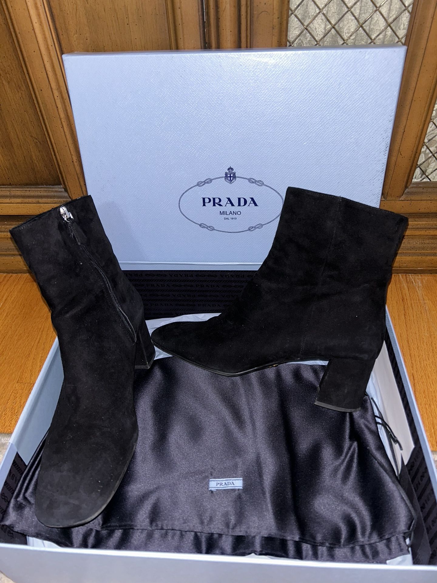 Suede Prada Booties