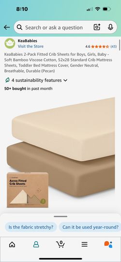 Keababies 2 Pack Fitted Crib Sheet