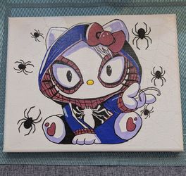 Hello Kitty - Spider Gwen 8X10 canvas art