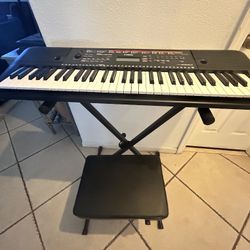 Yamaha Keyboard With Stand And Seat 