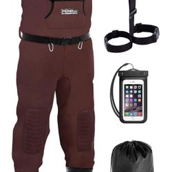 Foxelli Chest Waders, Waterproof 4mm Neoprene Hunting & Fishing Waders for Men & Women with Boots
