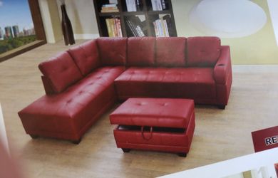 #Sofa color rojo