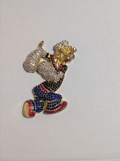Bedazzled Popeye pendant