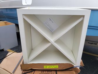 24" Wine X Cabinet White Paint